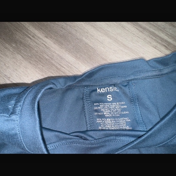 Kensie Slate Blue Long Sleeve Top - Picture 3 of 3